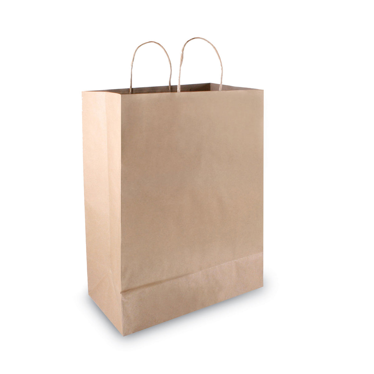 COSCO Premium Shopping Bag, Natural Twisted-Paper Handles, 12" x 6.5" x 17", Brown, 50/Box (091566)