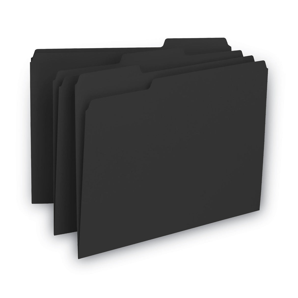 Smead Interior File Folders, 1/3-Cut Tabs: Assorted, Letter Size, 0.75" Expansion, Black/Gray, 100/Box (10243)