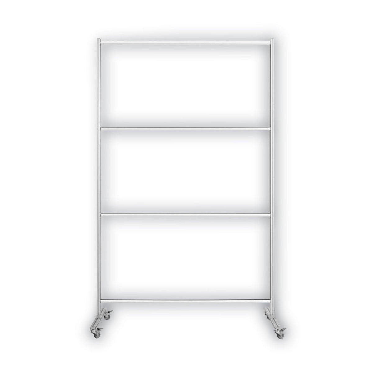 MasterVision Protector Series Mobile Glass Panel Divider, 49 x 22 x 69, Clear/Aluminum (DSP123046)