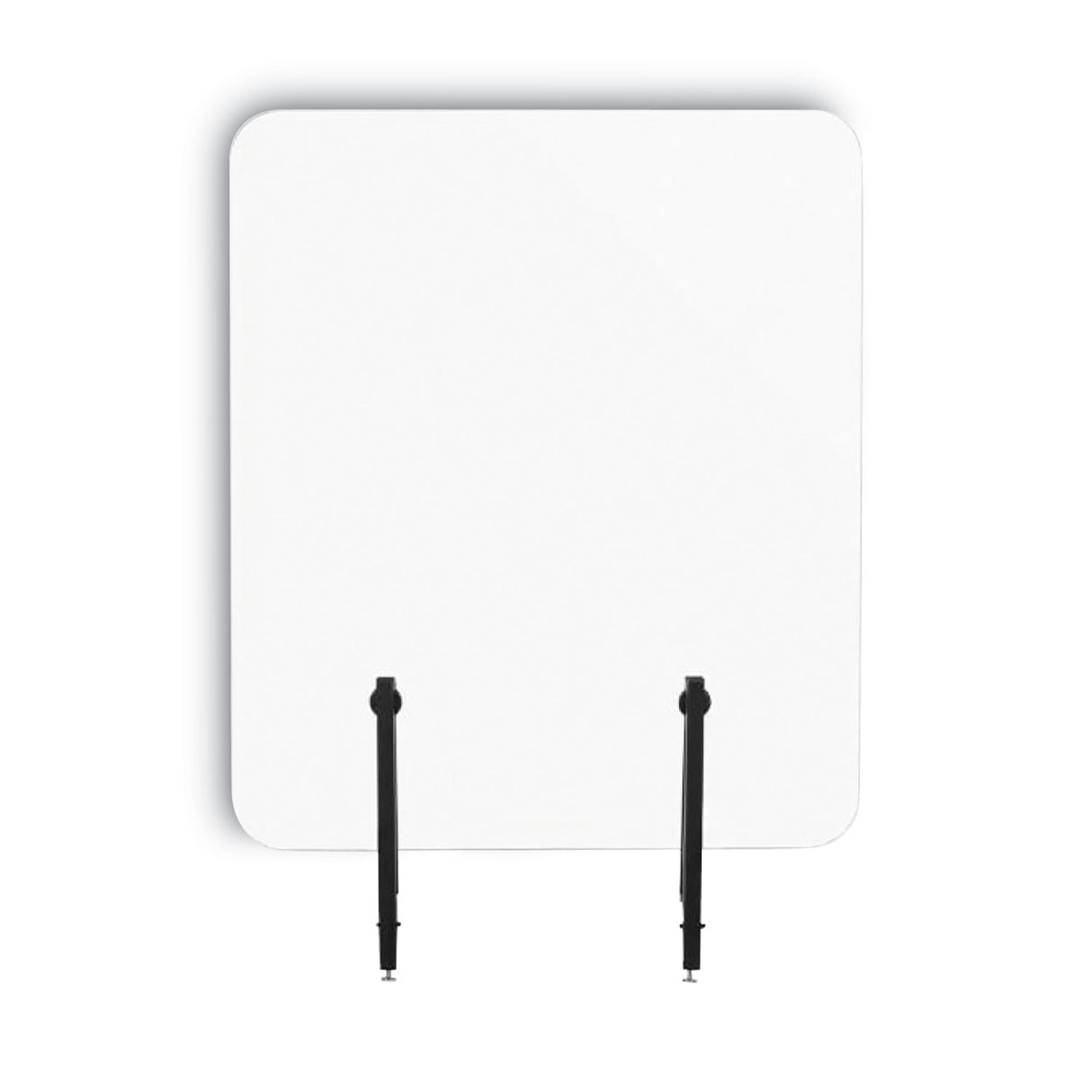 MasterVision Protector Series Frameless Glass Desktop Divider, 23.6 x 0.16 x 35.4, Clear/Aluminum (GL0701393)