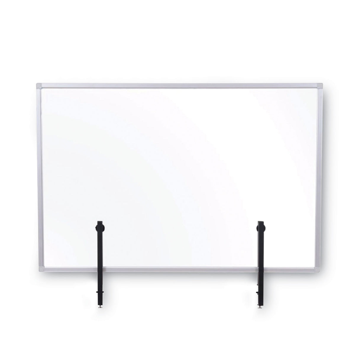 MasterVision Protector Series Glass Aluminum Desktop Divider, 35.4 x 0.16 x 23.6, Clear (GL07019101)