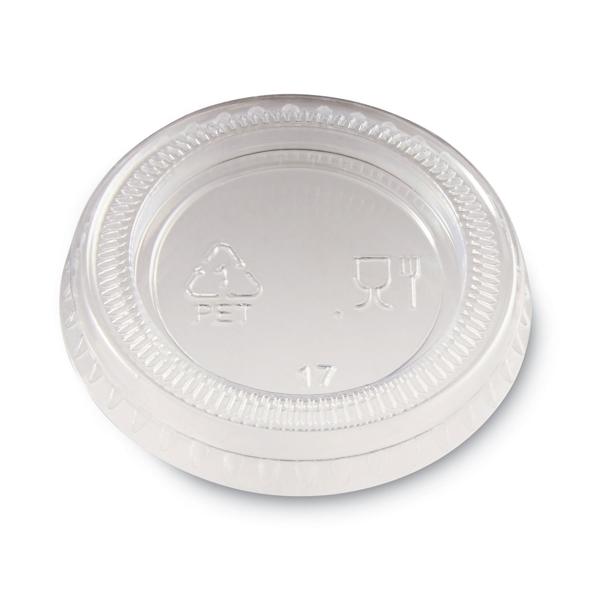 Dixie Plastic Portion Cup Lid, Fits 1 oz Portion Cups, Clear, 4,800/Carton (PL10CLEAR)