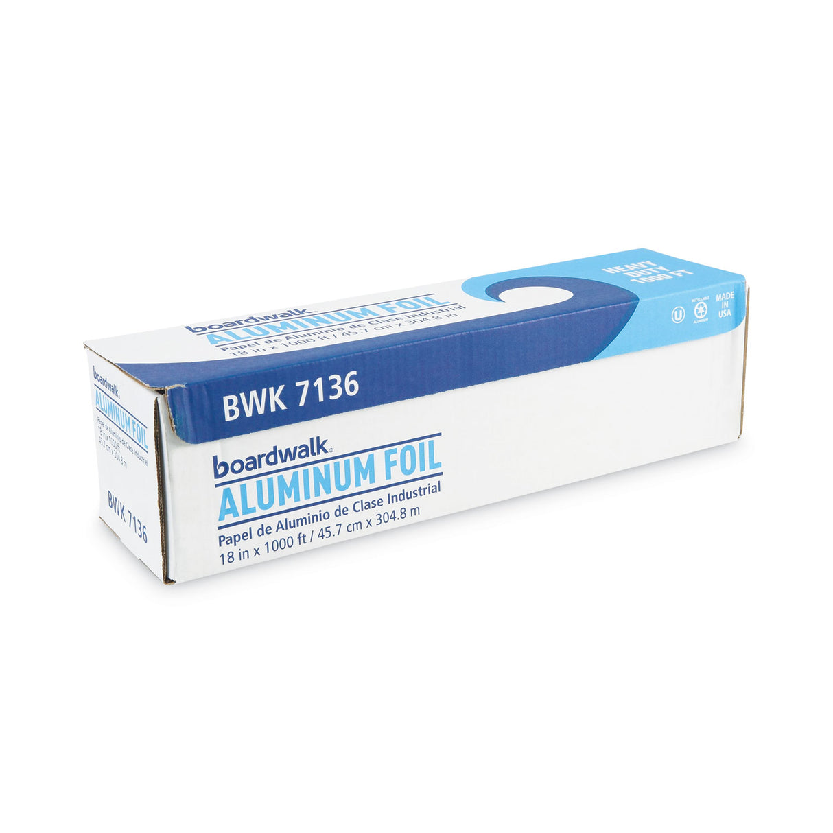 Boardwalk® Extra Heavy-Duty Aluminum Foil Roll, 18" x 1000 ft, 1 Roll (BWK7136)