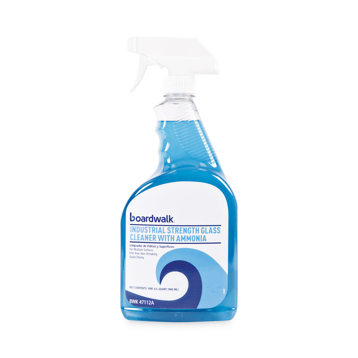 Boardwalk® Glass Cleaner with Ammonia, 32 oz. Spray Bottle (BWK47112AEA)