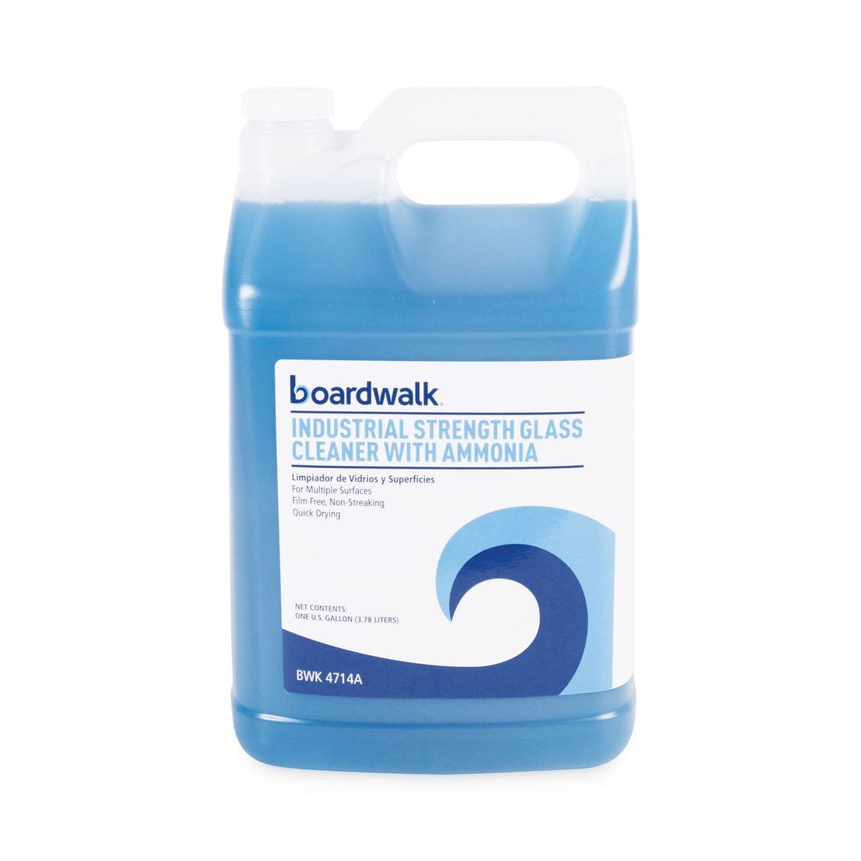Boardwalk® Glass Cleaner with Ammonia, 1 Gallon Bottle (BWK4714AEA)