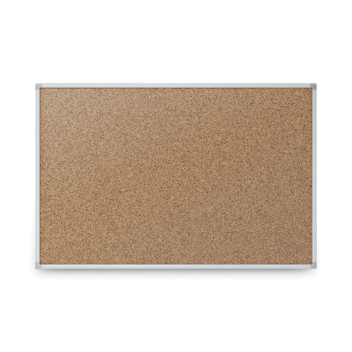 Mead Economy Cork Board with Aluminum Frame, 24 x 18, Tan Surface, Silver Aluminum Frame (85360)