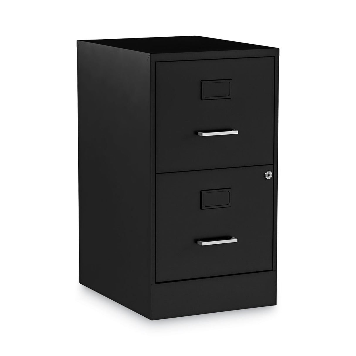 Alera Soho Vertical File Cabinet, 2 Drawers: File/File, Letter, Black, 14" x 18" x 24.1" (ALESVF1824BL)