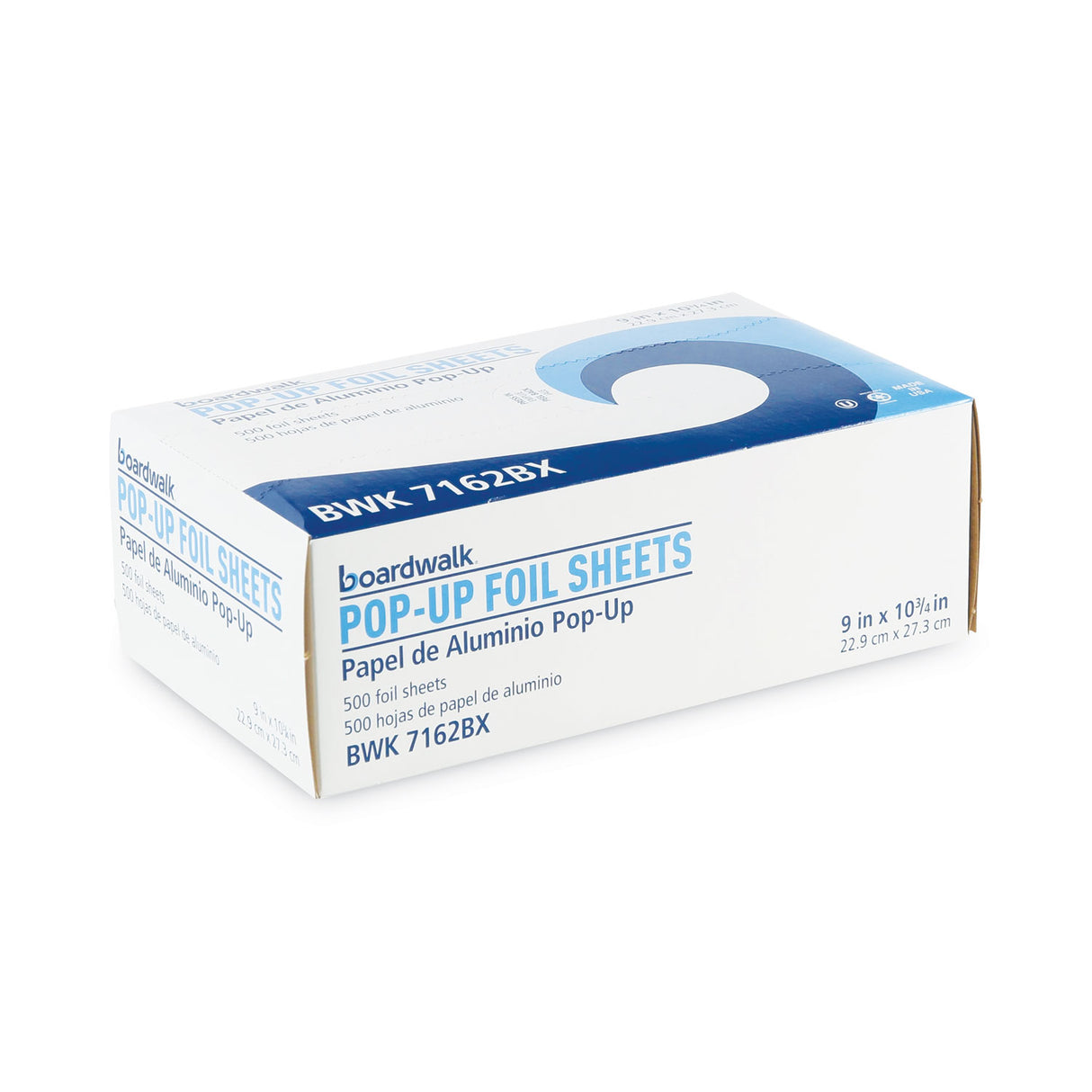 Boardwalk® Pop-Up Aluminum Foil Wrap Sheets, 9 x 10-3/4, 500 Sheets (BWK7162BX)