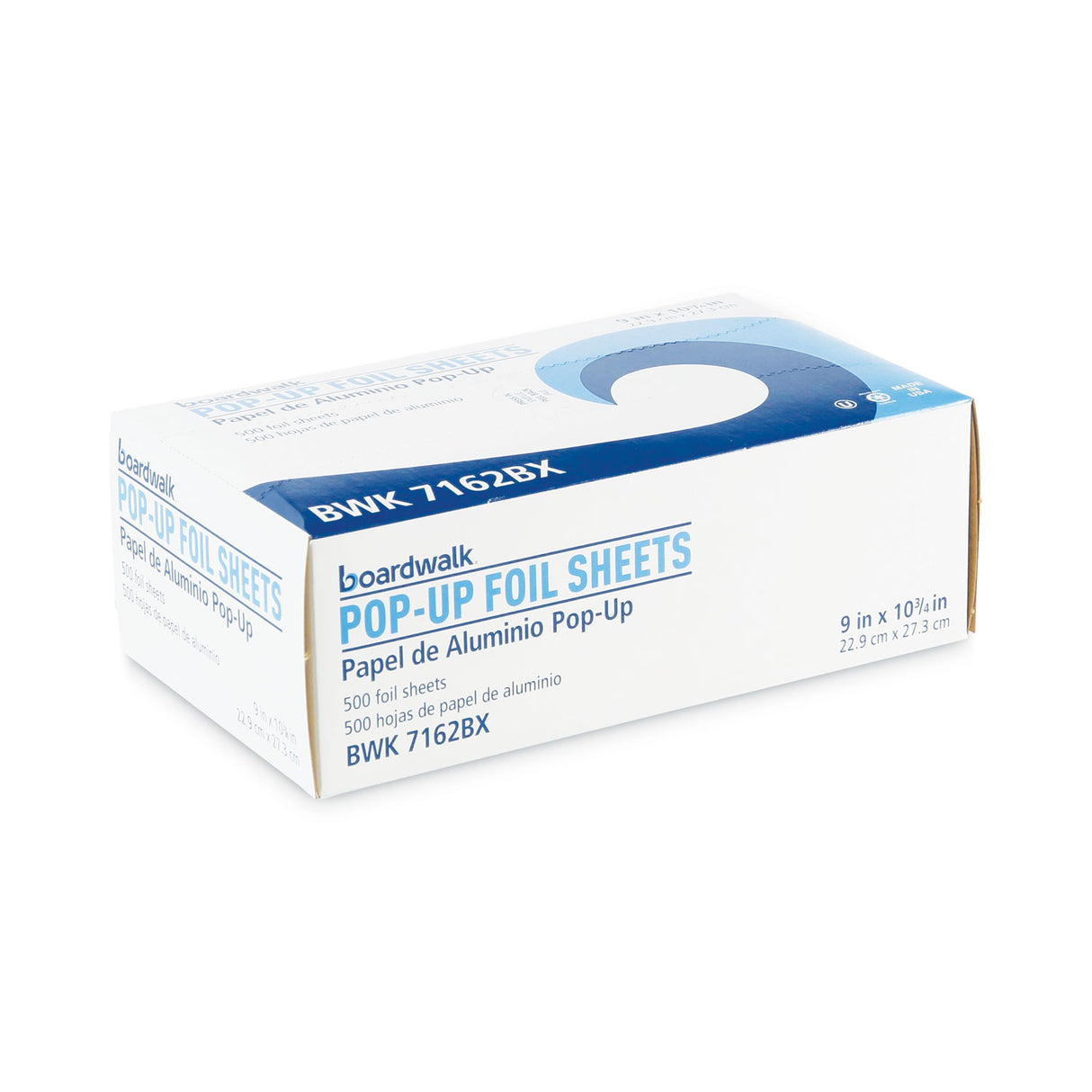 Boardwalk® Pop-Up Aluminum Foil Sheets, 9 x 10 3/4, 500 Sheets, 6 Boxes (BWK7162)