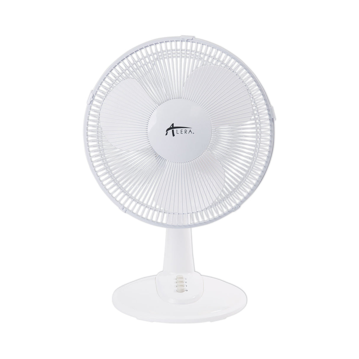 Alera 12" 3-Speed Oscillating Desk Fan, Plastic, White (ALEFAN122W)