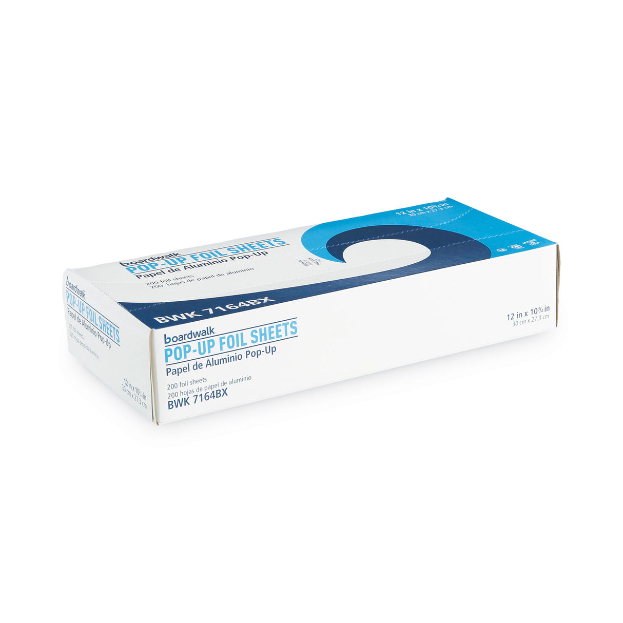 Boardwalk® Single Pop-Up Aluminum Foil Sheets, 2400 Sheets (BWK7164)