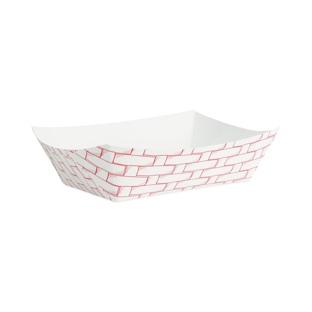 Boardwalk® Paper Food Baskets, 2.5lb Cap, Red/White, 500/Carton (BWK30LAG250)