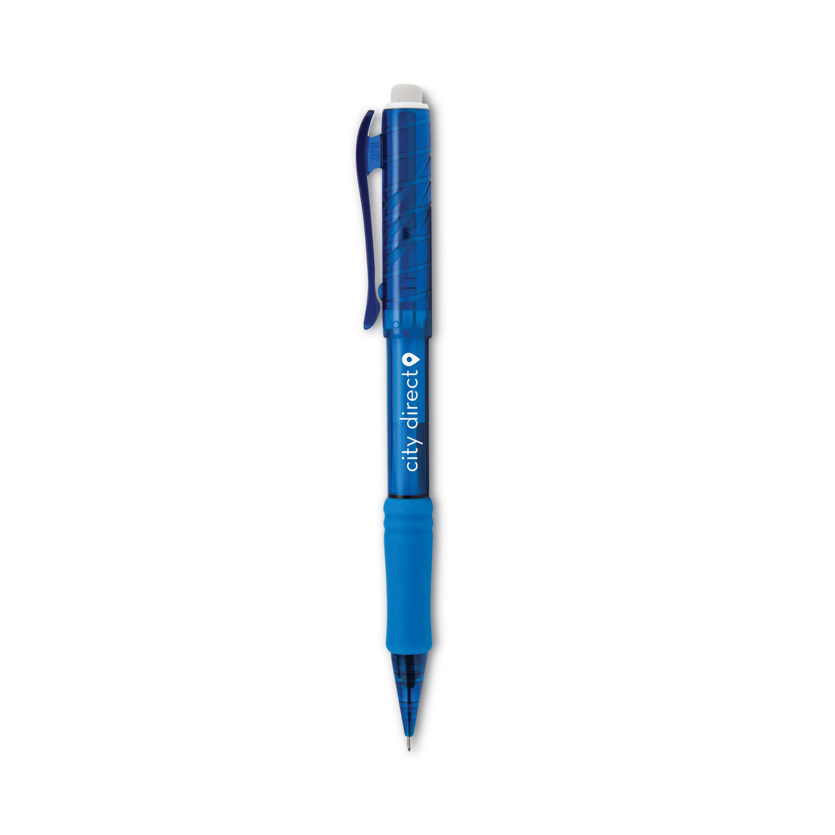 Pentel Twist-Erase EXPRESS Mechanical Pencil, 0.7 mm, HB (#2), Black Lead, Blue Barrel, Dozen (QE417C)