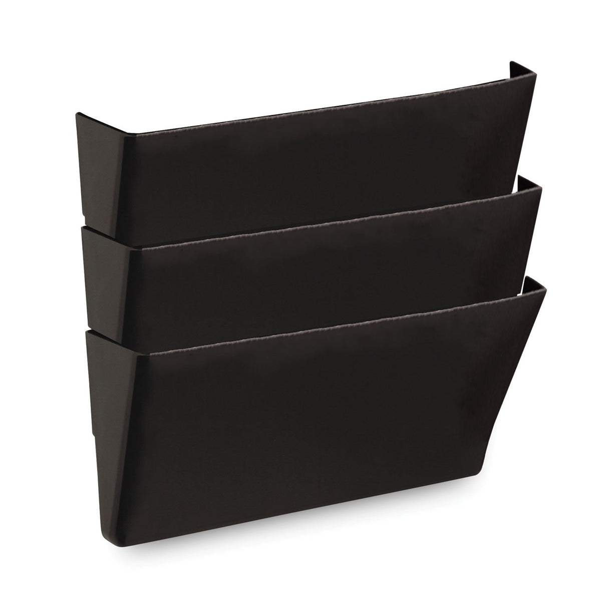 Universal Wall File Pockets, 3 Sections, Letter Size,13" x 4.13" x 14.5", Black, 3/Pack (UNV08121)