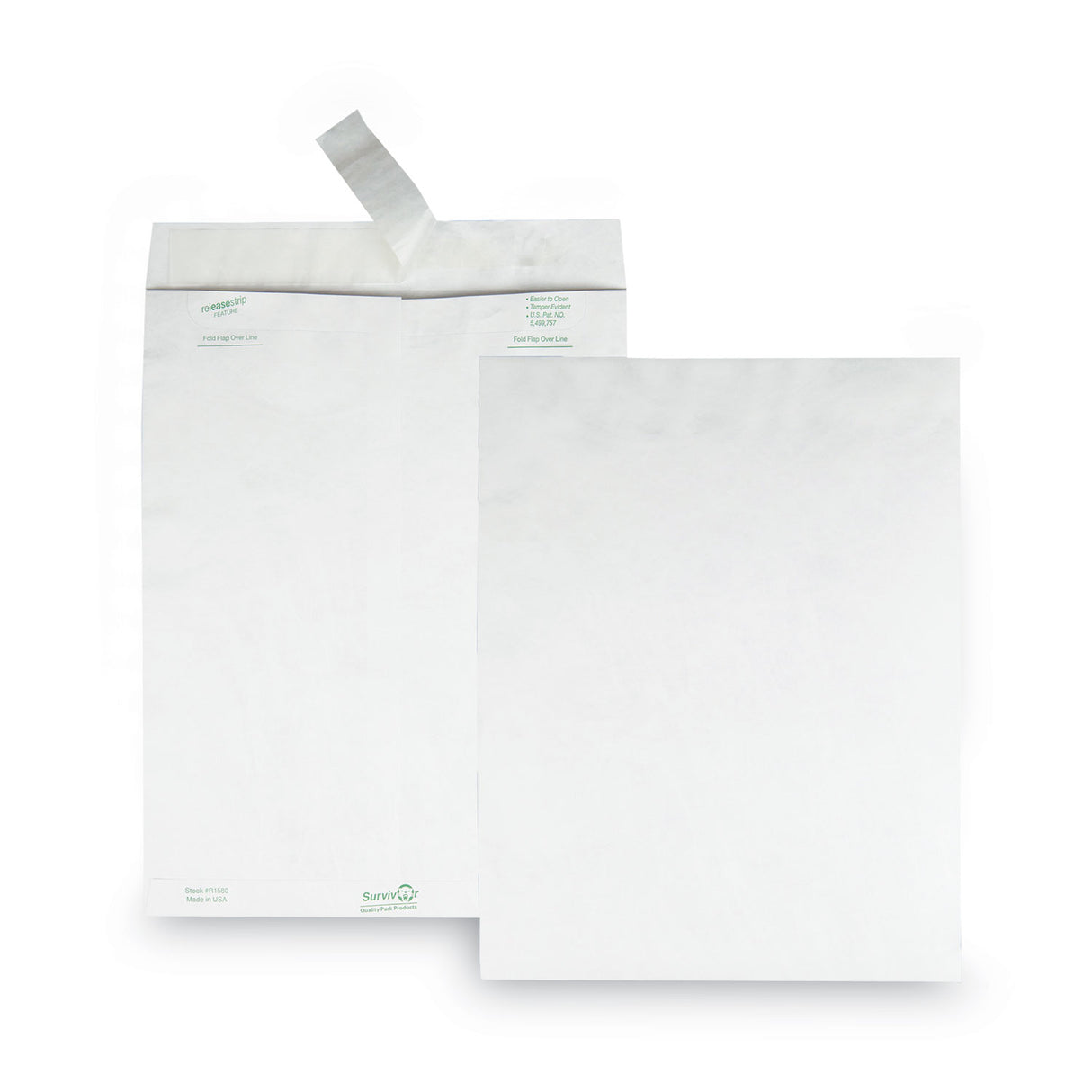 Survivor Lightweight 14 lb Tyvek Catalog Mailers, #13 1/2, Square Flap, Redi-Strip Adhesive Closure, 10 x 13, White, 50/Box (R1582)