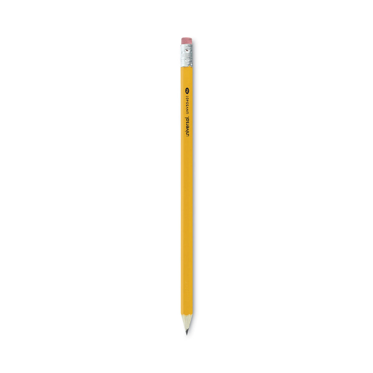 Universal #2 Pre-Sharpened Woodcase Pencil, HB (#2), Black Lead, Yellow Barrel, 24/Pack (UNV55401)