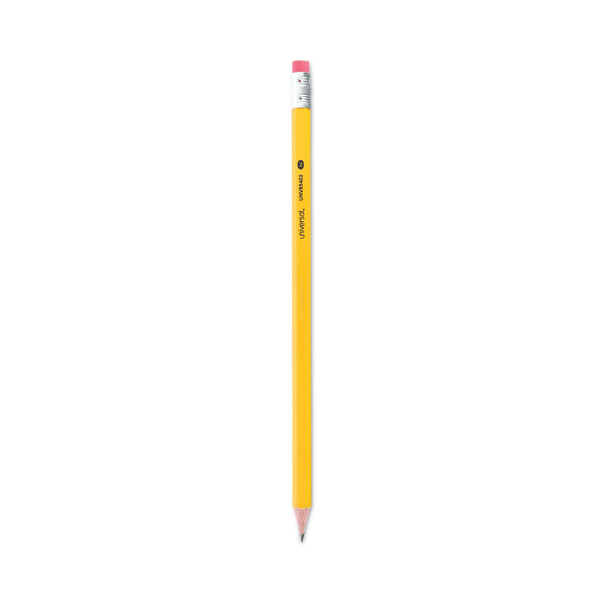 Universal #2 Pre-Sharpened Woodcase Pencil, HB (#2), Black Lead, Yellow Barrel, 72/Pack (UNV55402)