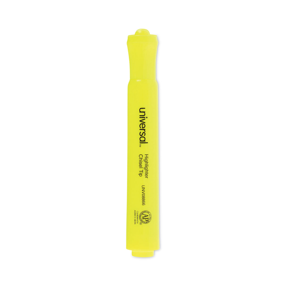 Universal Desk Highlighter Value Pack, Fluorescent Yellow Ink, Chisel Tip, Yellow Barrel, 36/Pack (UNV08866)