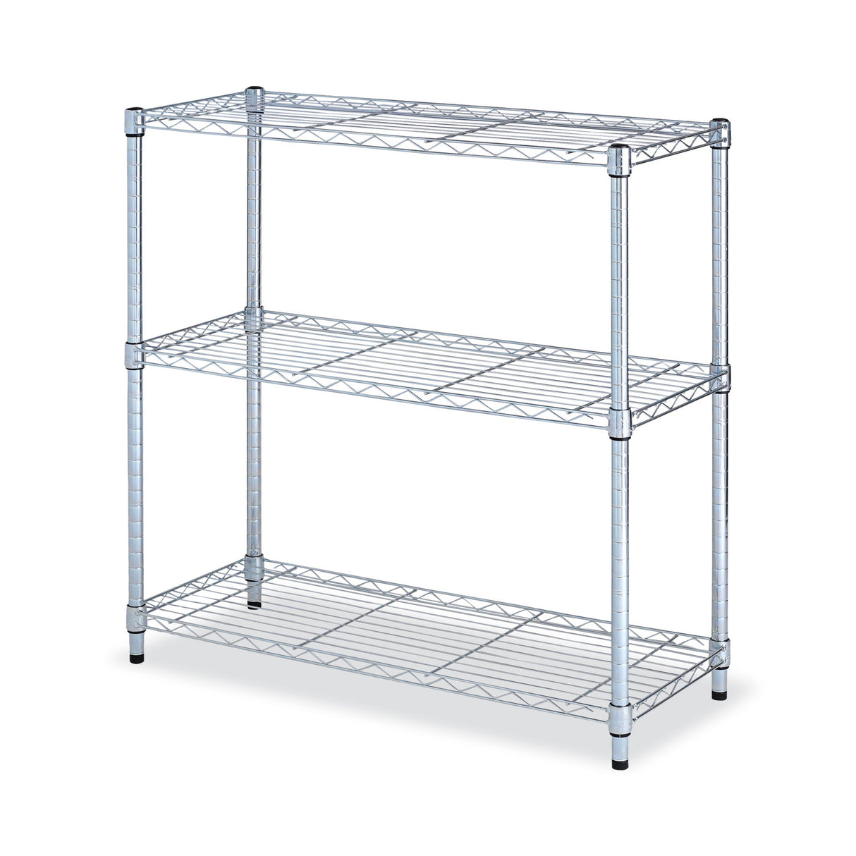 Alera Residential Wire Shelving, Three-Shelf, 36w x 14d x 36h, Silver (ALESW833614SR)