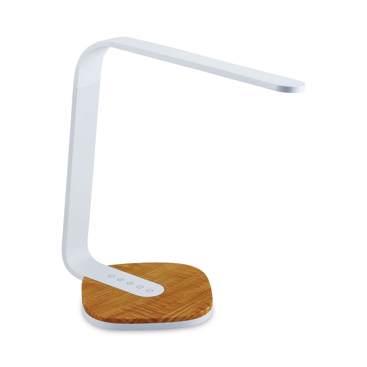 Black & Decker LED Desk Lamp, White/Wood (VLED1818BD)