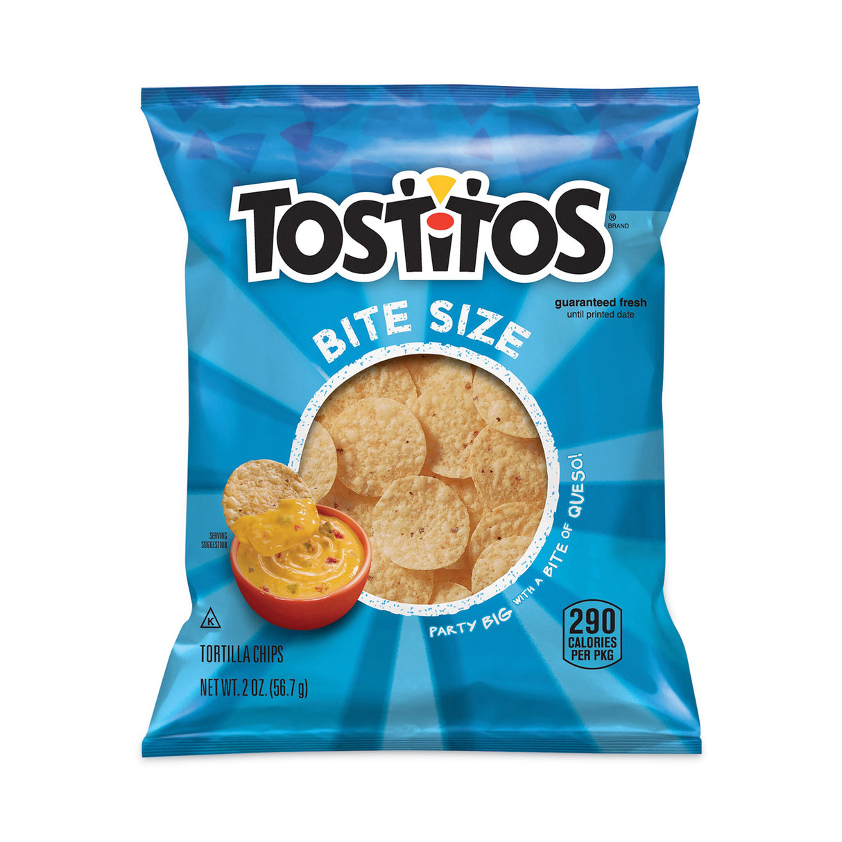 Tostitos Bite Size Tortilla Chips, 2 oz Bag, 64 Bags/Carton (29500067)