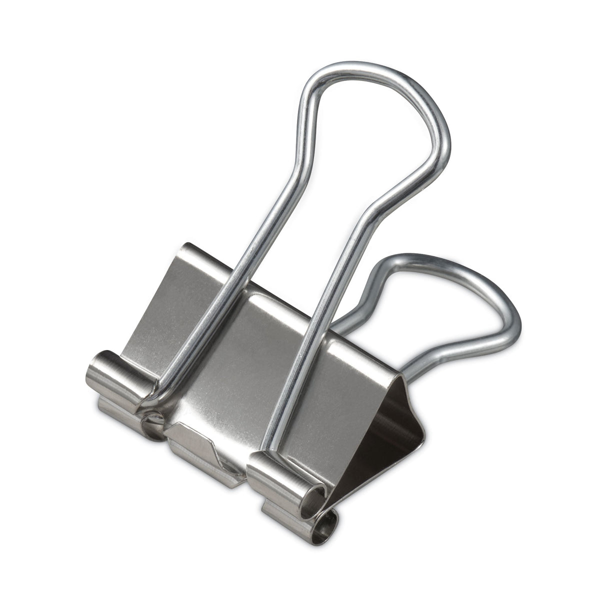 Universal Binder Clips with Storage Tub, Small, Silver, 40/Pack (UNV11240)