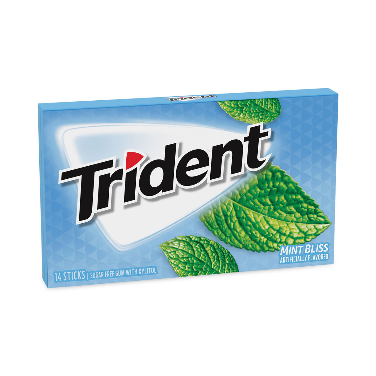 Trident Sugar-Free Gum, Mint Bliss, 14 Sticks/Pack, 12 Pack/Carton (30400065)