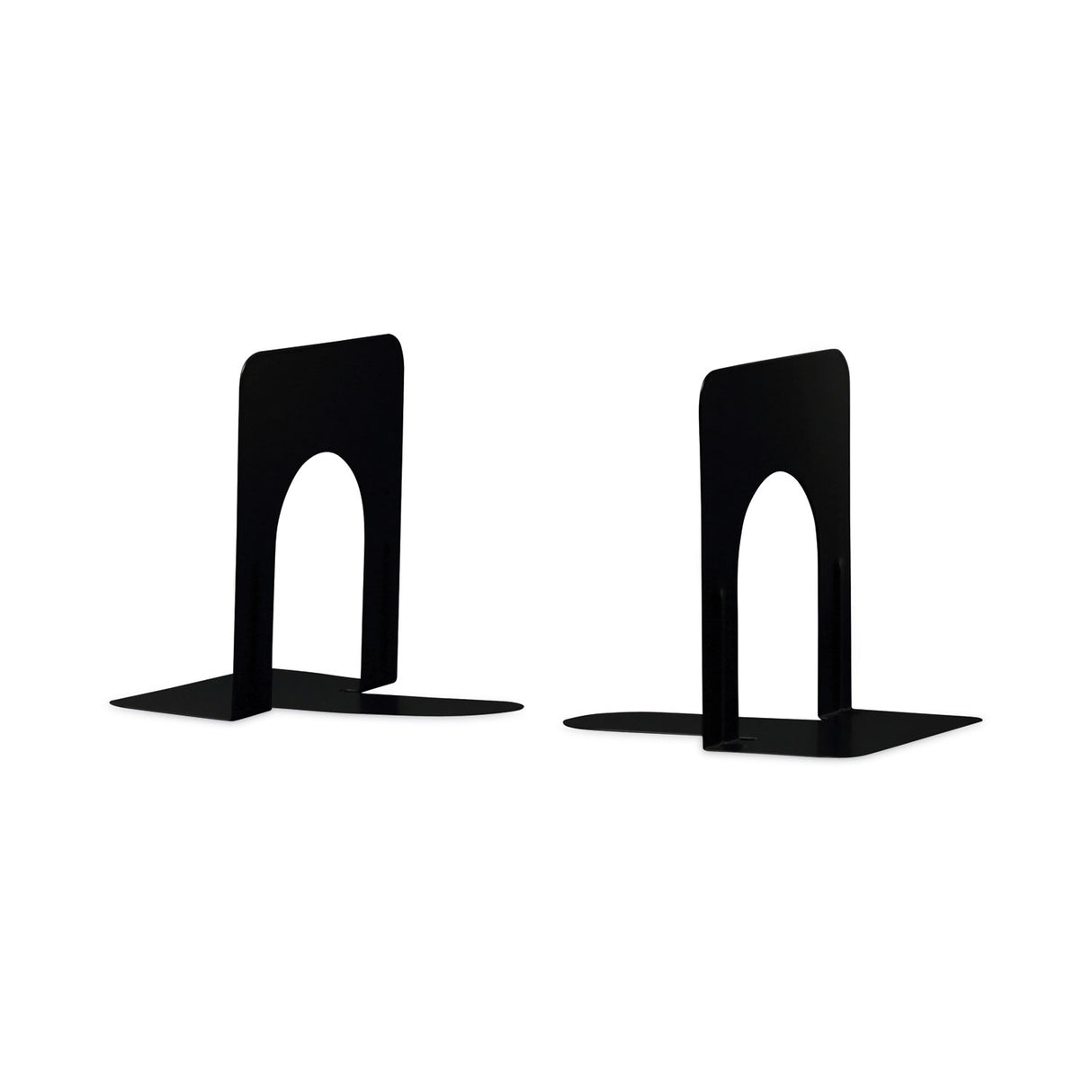 Universal Economy Bookends, Nonskid, 4.75 x 5.25 x 5, Heavy Gauge Steel, Black, 1 Pair (UNV54055)