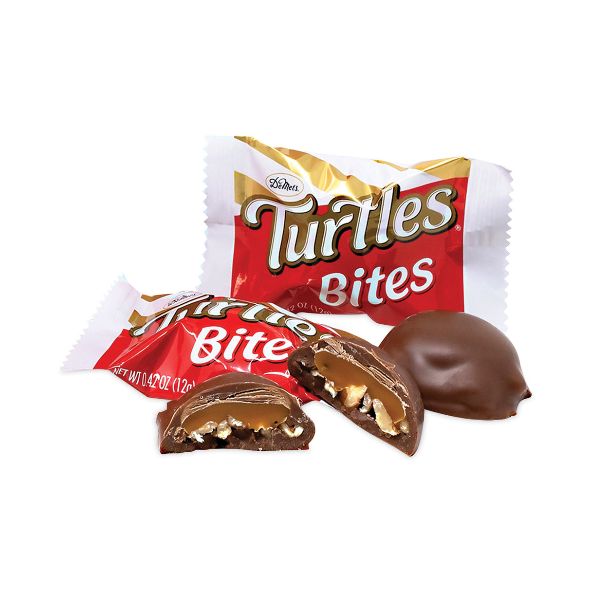 DeMet's Turtles Original Bite Size Candy, 0.42 oz, 60/Carton (20905618)