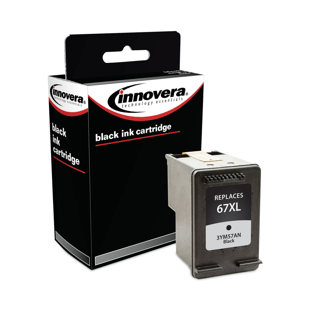 Innovera Remanufactured Black Ink, Replacement for 67XL (IVR3YM57AN), 240 Page-Yield