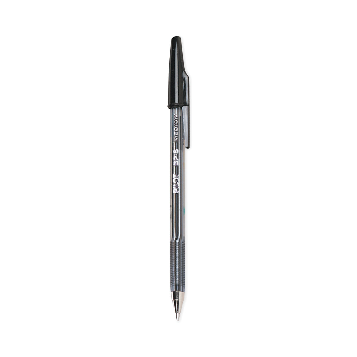 Pilot Better Ballpoint Pen, Stick, Medium 1 mm, Black Ink, Smoke Barrel, Dozen (35711)