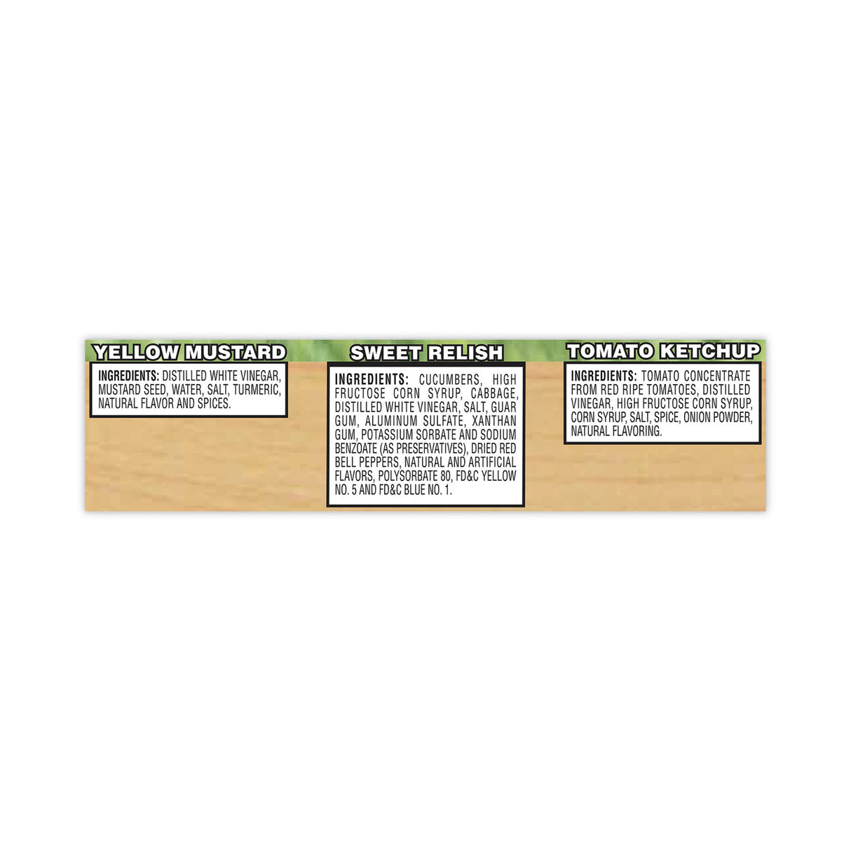 Heinz Ketchup, Mustard and Relish Picnic Pack, 2 Ketchup, Mustard, Relish, 4 Bottles/Carton (22000444)