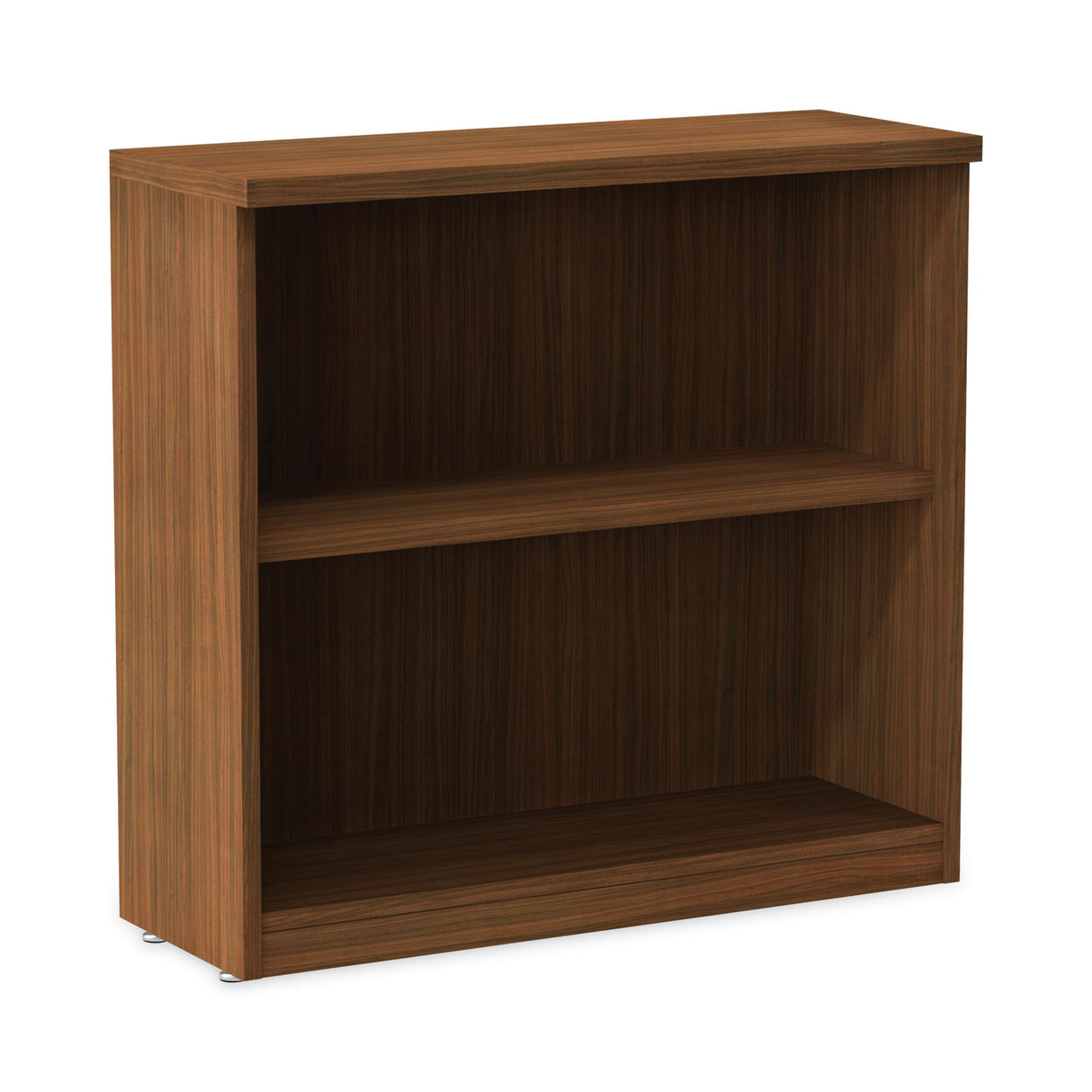 Alera Valencia Series Bookcase,Two-Shelf, 31.75w x 14d x 29.5h, Modern Walnut (ALEVA633032WA)