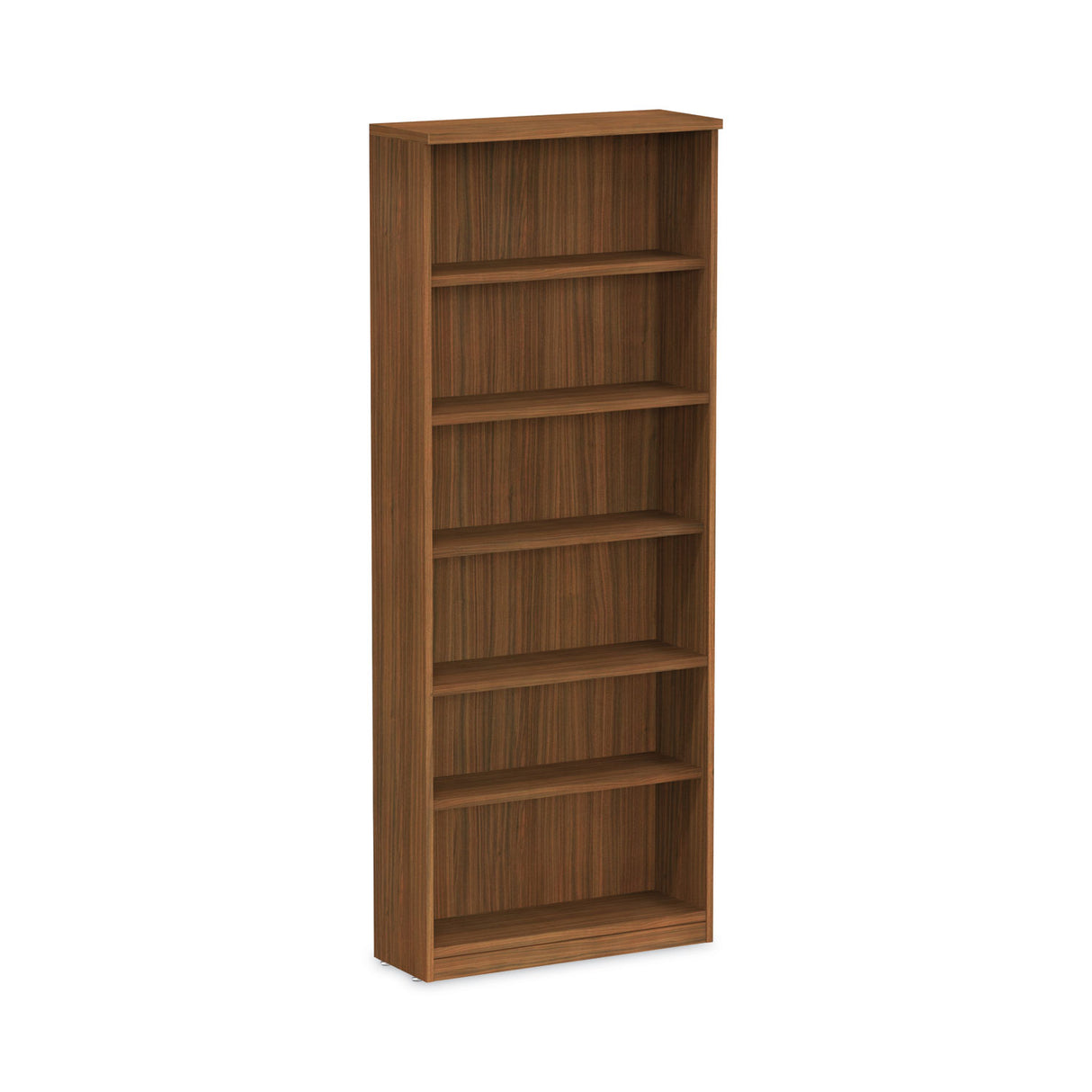 Alera Valencia Series Bookcase, Six-Shelf, 31.75w x 14d x 80.25h, Modern Walnut (ALEVA638232WA)