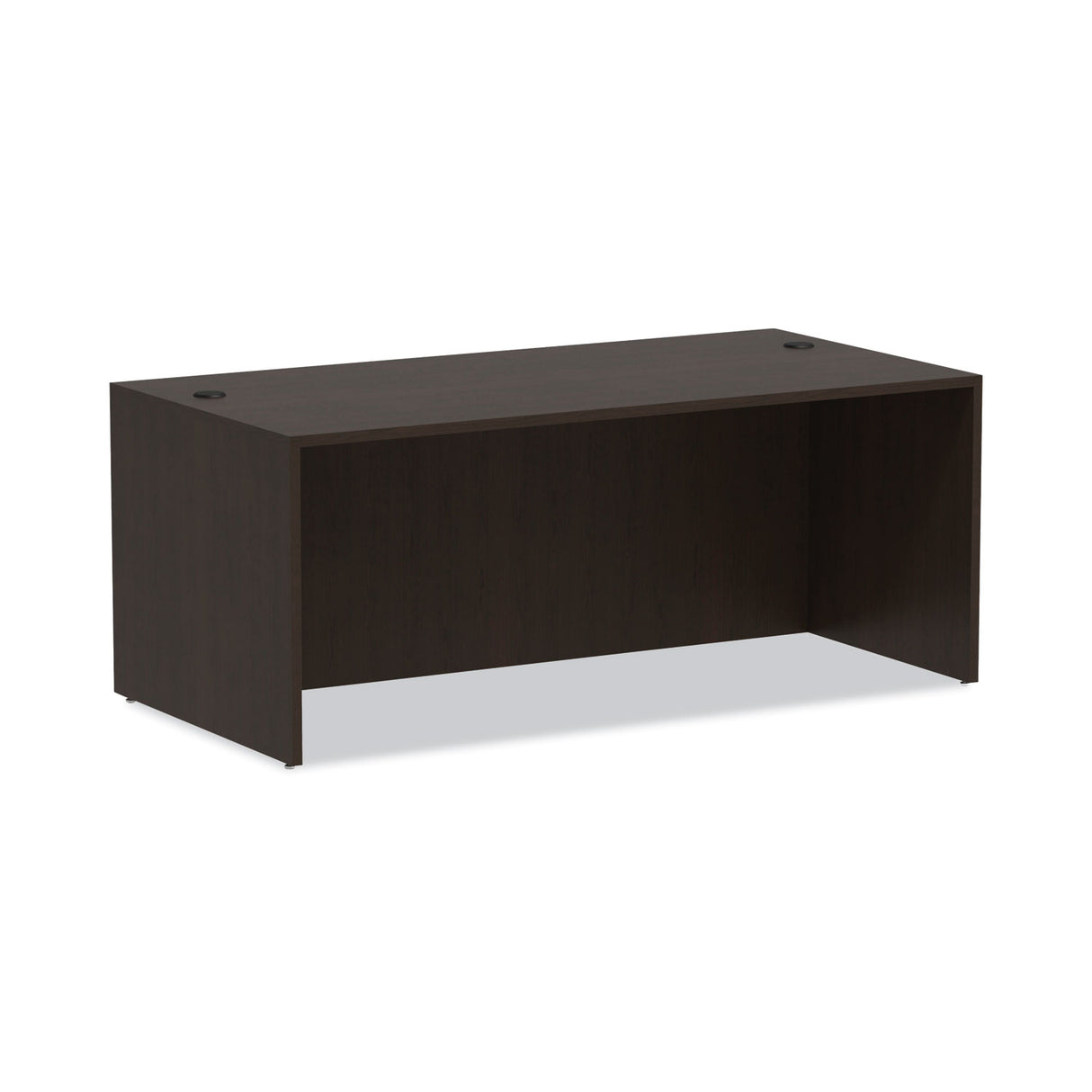 Alera Valencia Series Straight Front Desk Shell, 71" x 35.5" x 29.63", Espresso (ALEVA217236ES)