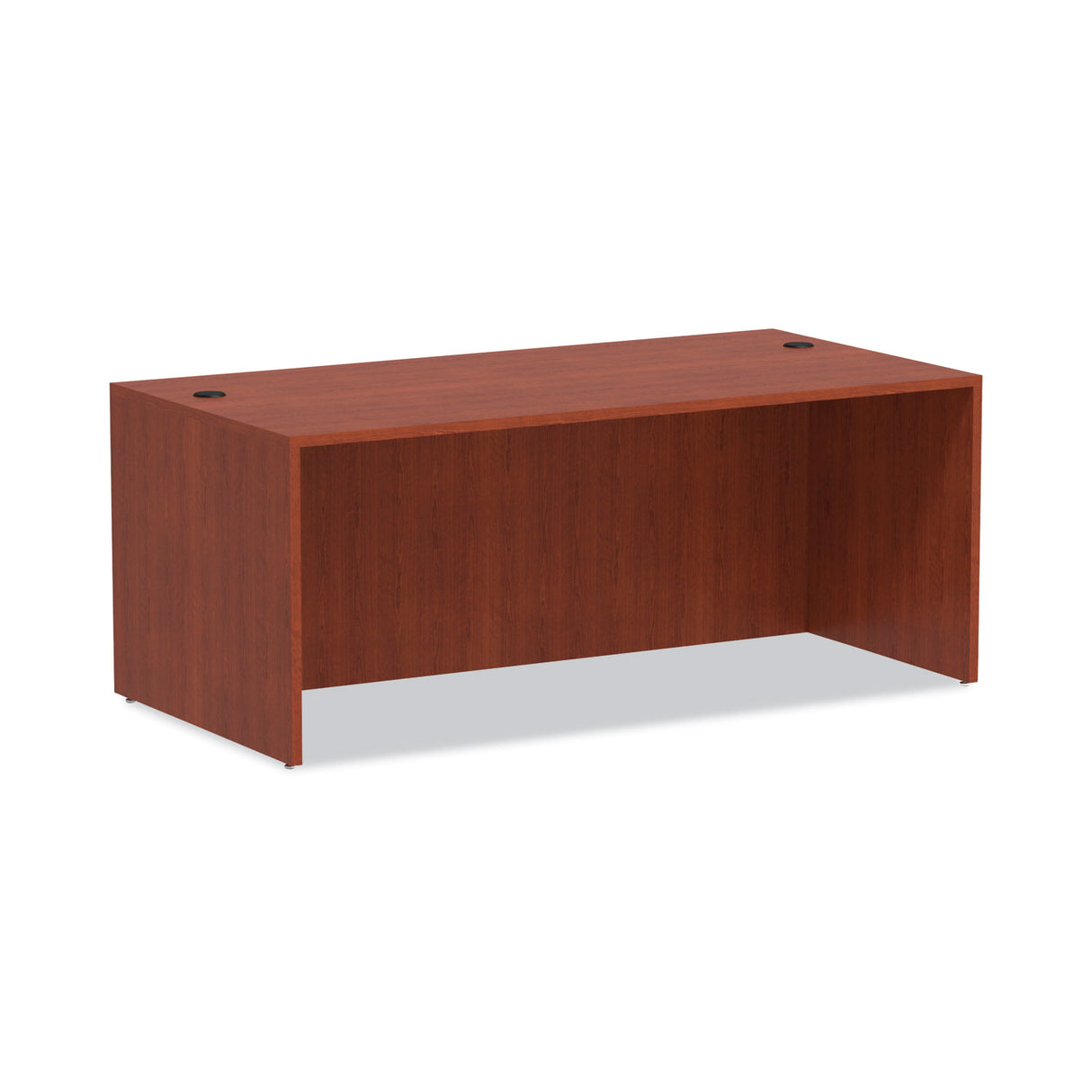 Alera Valencia Series Straight Front Desk Shell, 71" x 35.5" x 29.63", Medium Cherry (ALEVA217236MC)