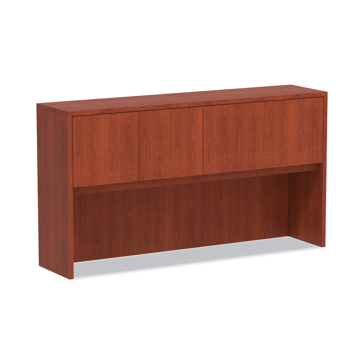 Alera Valencia Series Hutch with Doors, 4 Compartments, 64.75w x 154d x 35.38h, Medium Cherry (ALEVA286615MC)