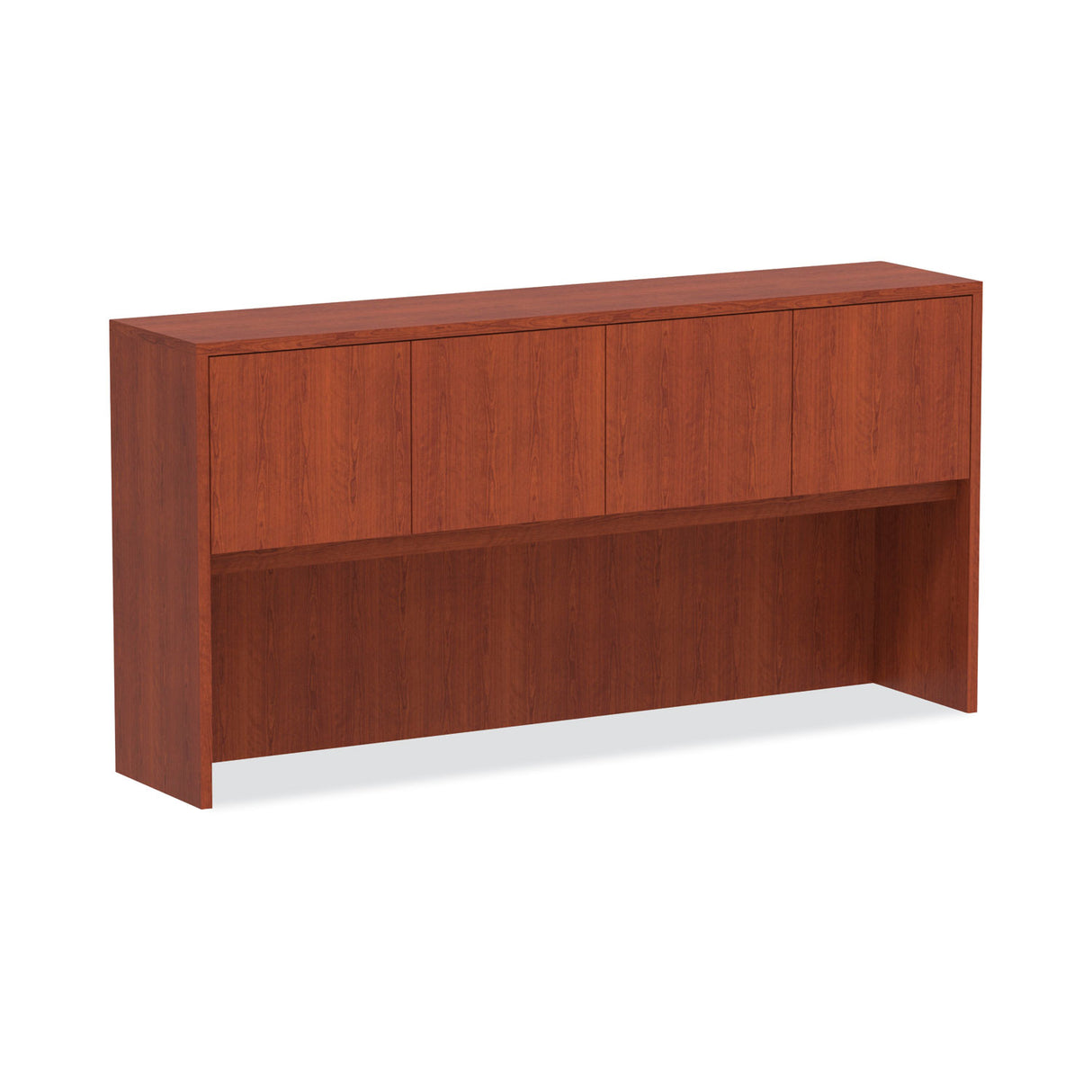 Alera Valencia Series Hutch with Doors, 4 Compartments, 70.63w x 15d x 35.38h, Medium Cherry (ALEVA287215MC)
