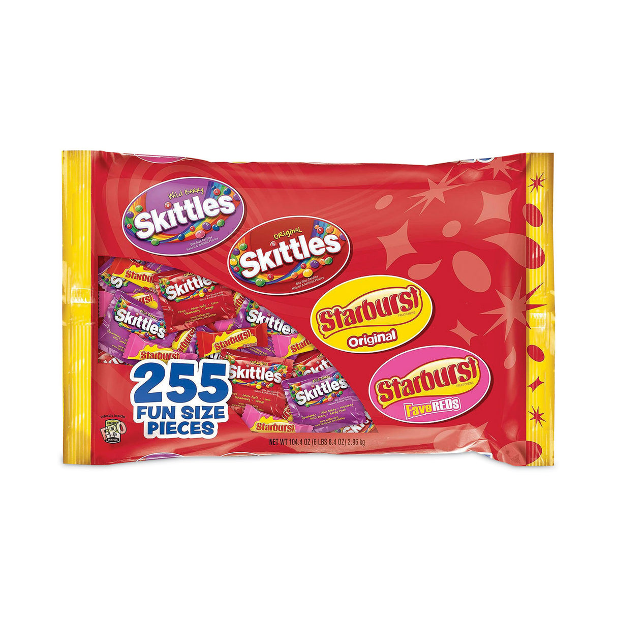 Skittles and Starburst Fun Size Variety Pack, 6 lb 8.4 oz Bag (22000768)