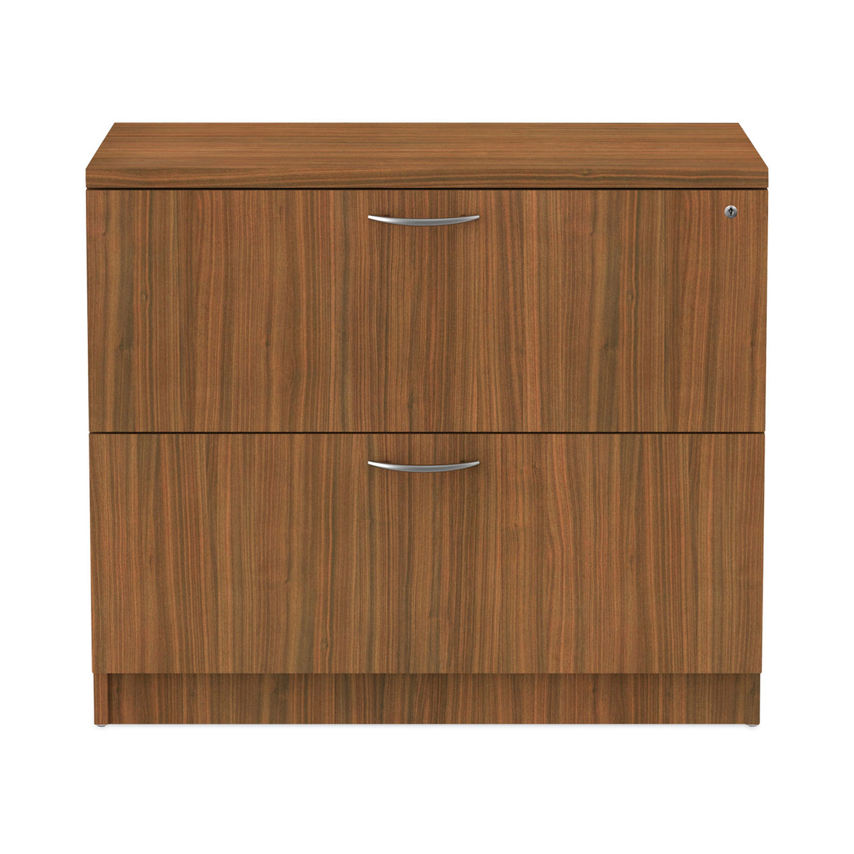 Alera Valencia Series Lateral File, 2 Legal/Letter-Size File Drawers, Modern Walnut, 34" x 22.75" x 29.5" (ALEVA513622WA)