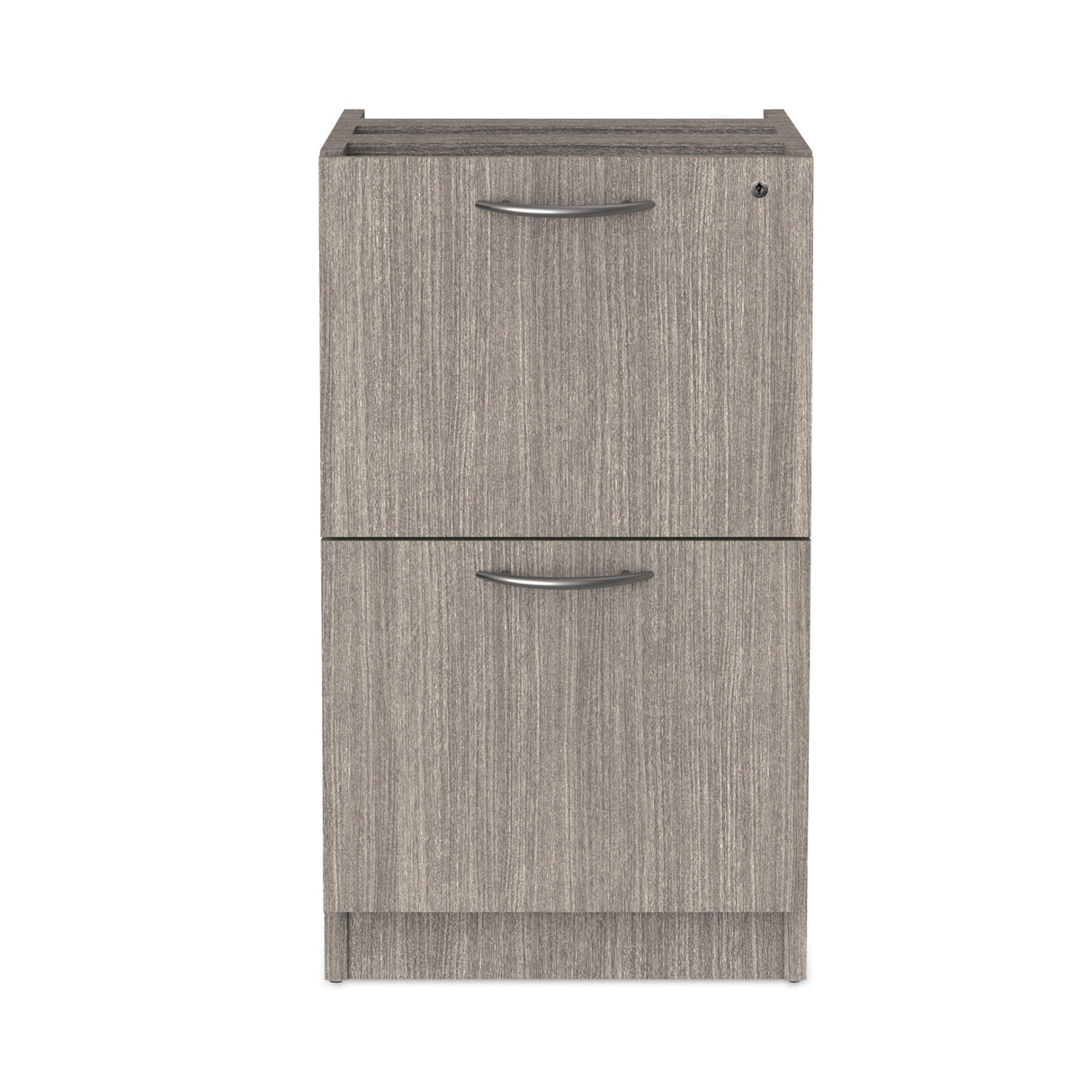 Alera Valencia Series Full Pedestal File, Left or Right, 2 Legal/Letter-Size File Drawers, Gray, 15.63" x 20.5" x 28.5" (ALEVA542822GY)