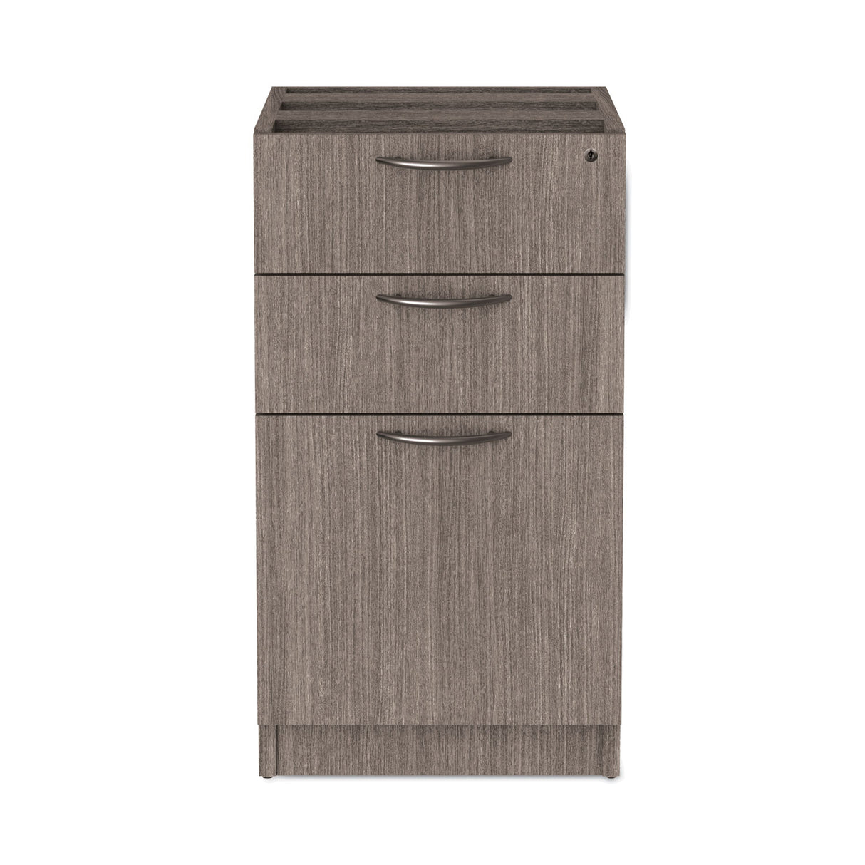 Alera Valencia Series Full Pedestal File, Left/Right, 3-Drawers: Box/Box/File, Legal/Letter, Gray, 15.63" x 20.5" x 28.5" (ALEVA532822GY)