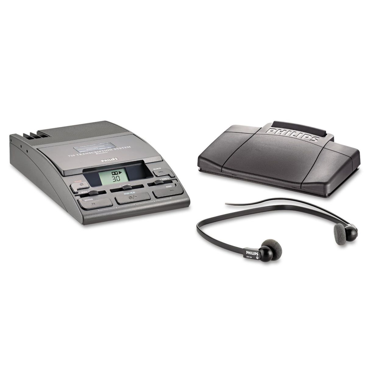 Philips 720-T Desktop Analog Mini Cassette Transcriber Dictation System (LFH072052)
