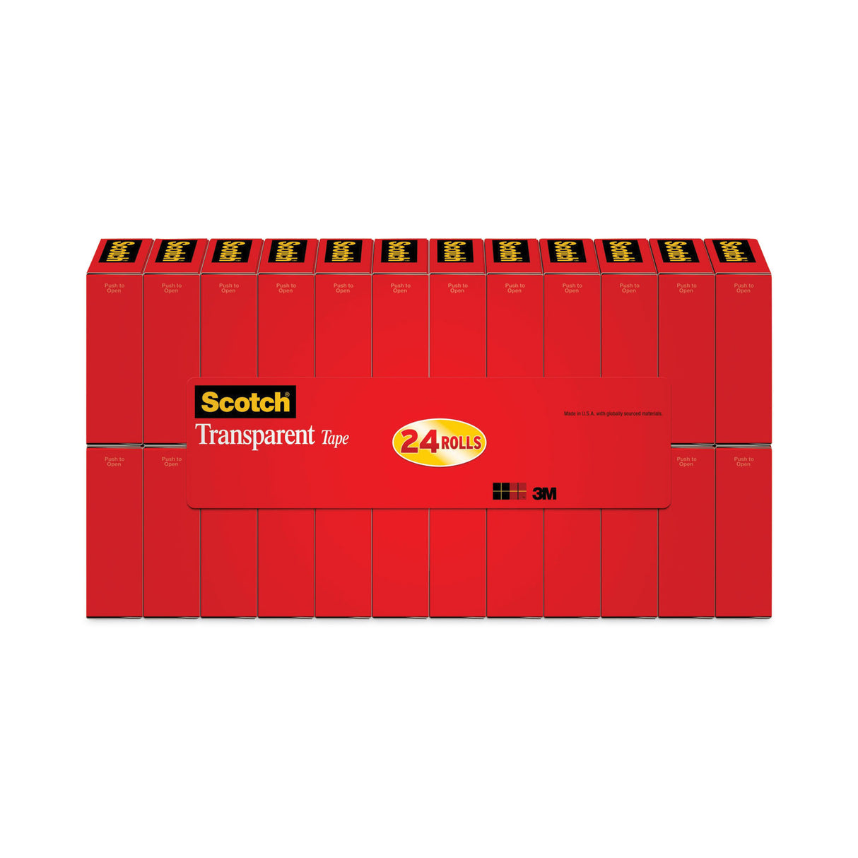 Scotch Transparent Tape, 1" Core, 0.75" x 83.33 ft, Transparent, 24/Pack (600K24)