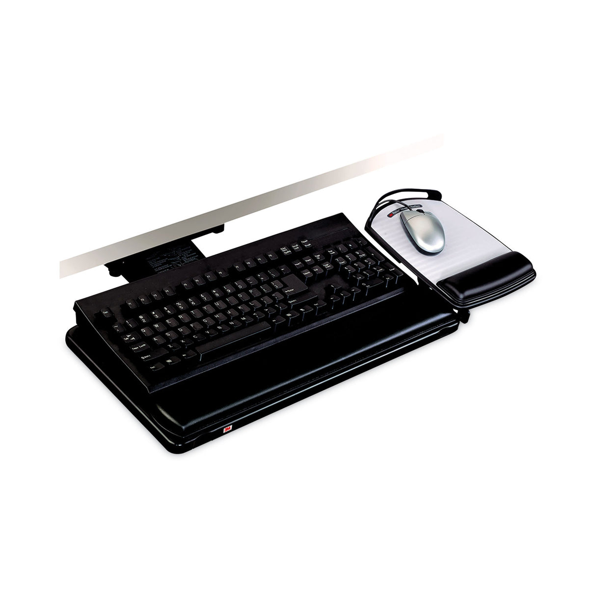 3M Knob Adjust Keyboard Tray With Highly Adjustable Platform, Black (AKT80LE)
