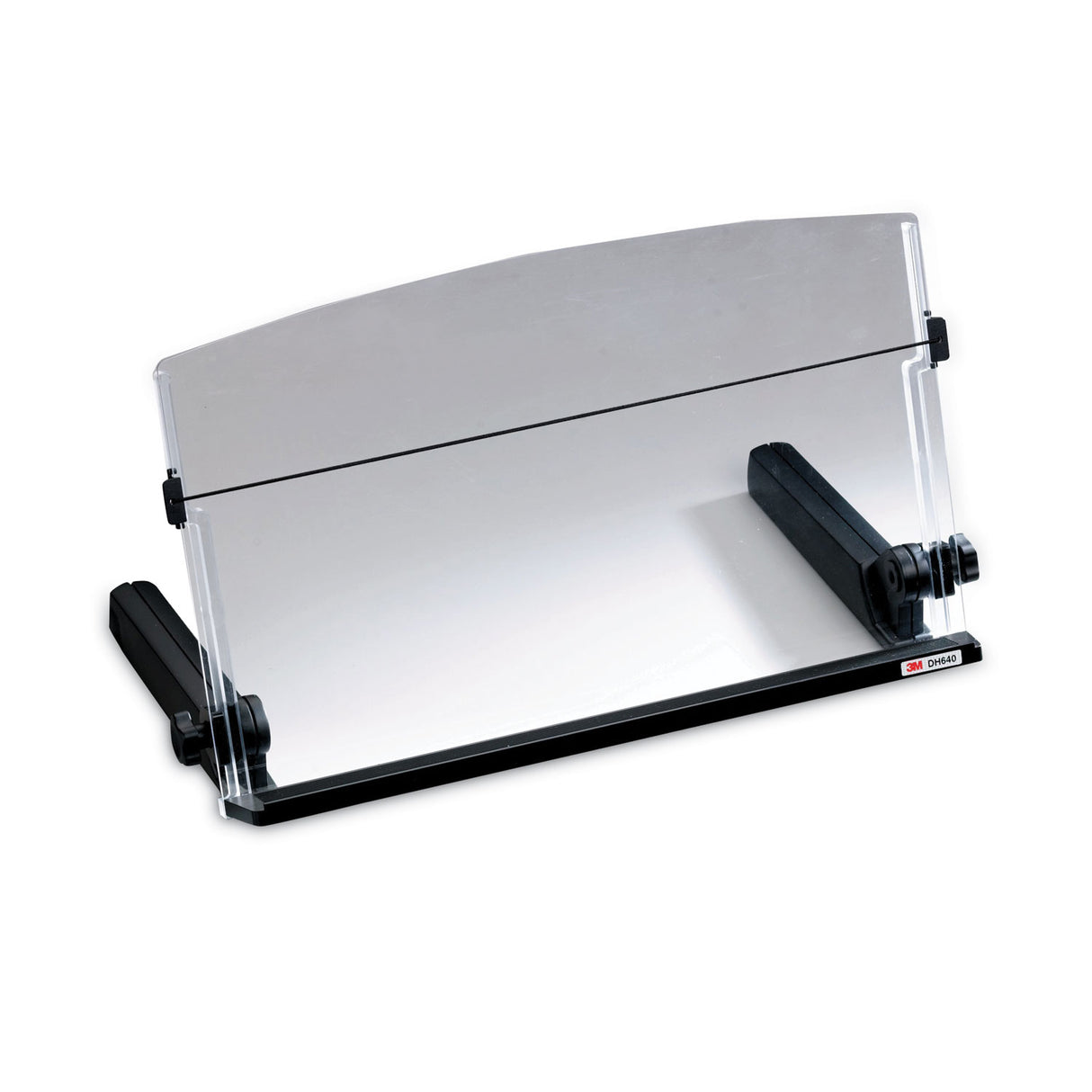 3M In-Line Freestanding Copyholder, 300 Sheet Capacity, Plastic, Black/Clear (DH640)