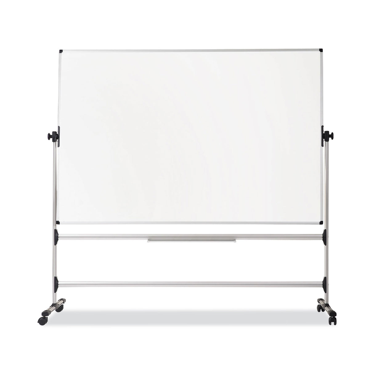 MasterVision Earth Silver Easy Clean Mobile Revolver Dry Erase Boards, 36 x 48, White Surface, Silver Steel Frame (RQR0221)