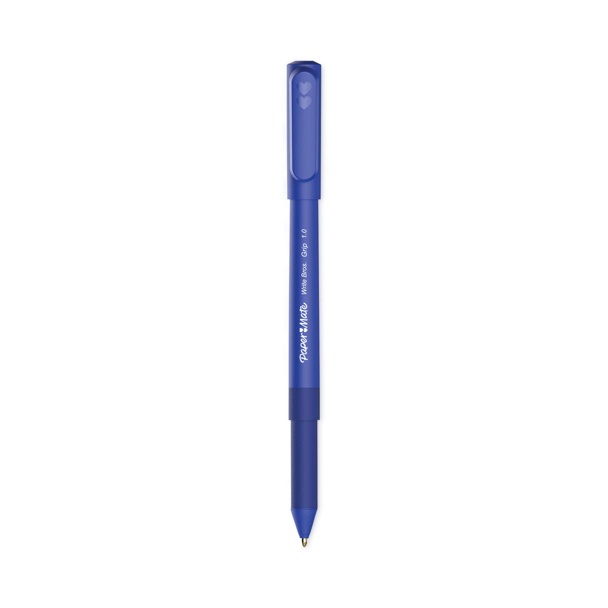 Paper Mate Write Bros. Grip Ballpoint Pen, Stick, Medium 1 mm, Blue Ink, Blue Barrel, Dozen (2124506)