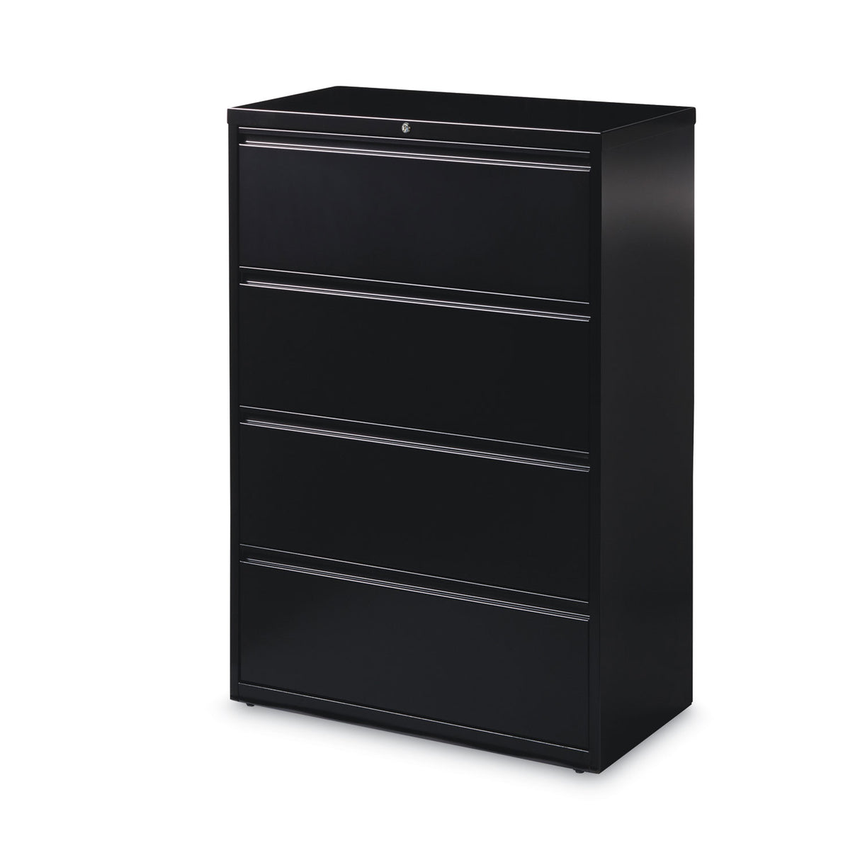 Hirsh Industries Lateral File Cabinet, 4 Letter/Legal/A4-Size File Drawers, Black, 36 x 18.62 x 52.5 (14989)