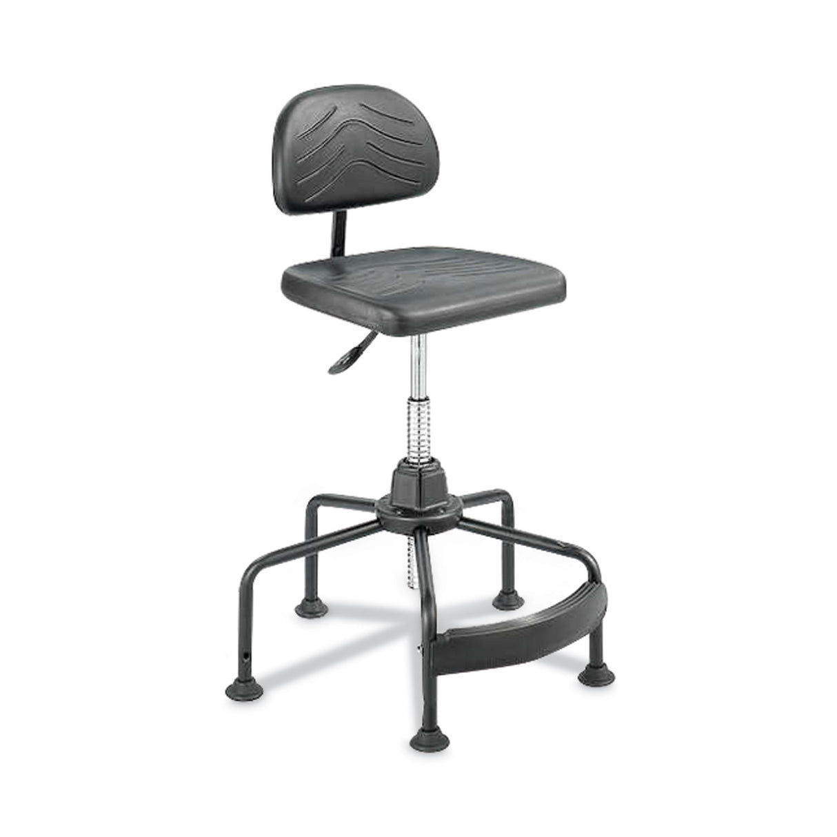 Safco Task Master Economy Industrial Chair, Supports Up to 250 lb, 17" to 35" Seat Height, Black (5117)
